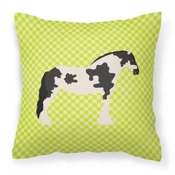 Carolines Treasures Carolines Treasures BB7738PW1818 Cyldesdale Horse Green Fabric Decorative Pillow; 18 x 18 in. - BB7738PW1818