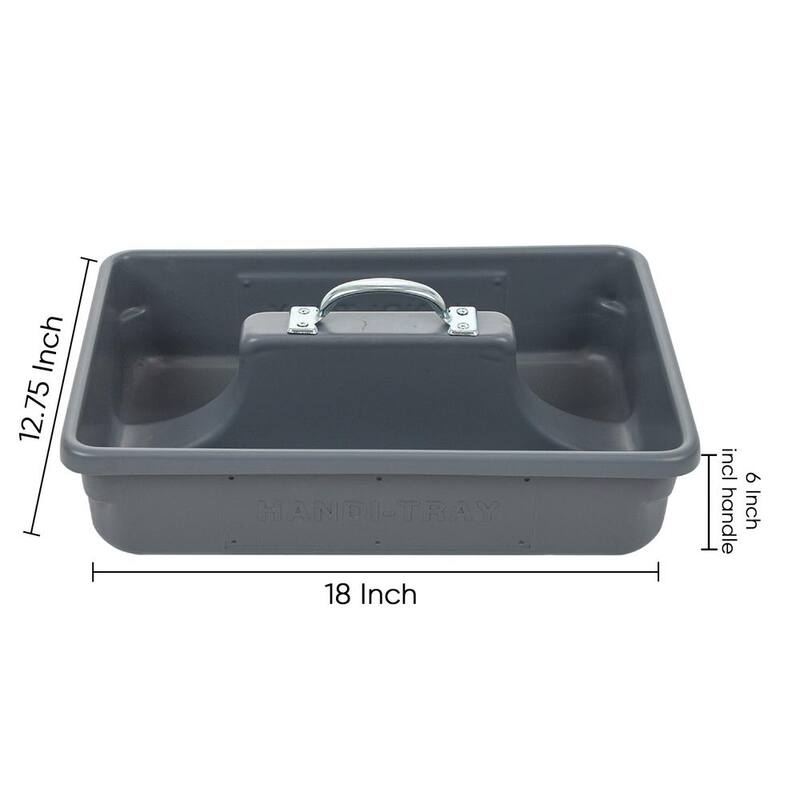 AMERICAN BUILT PRO Professional Grade 18 in. Gray Polyethylene Tote Tray - T1025P1