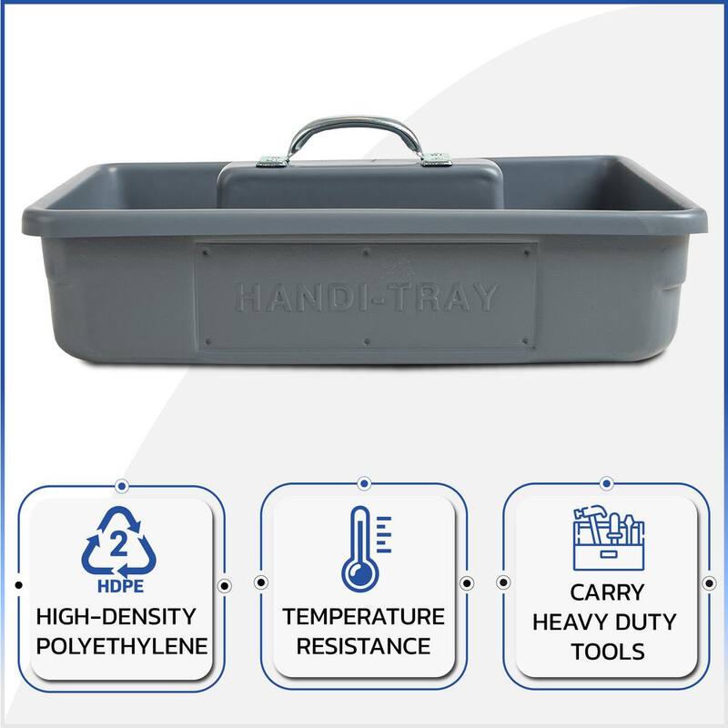 AMERICAN BUILT PRO Professional Grade 18 in. Gray Polyethylene Tote Tray - T1025P1