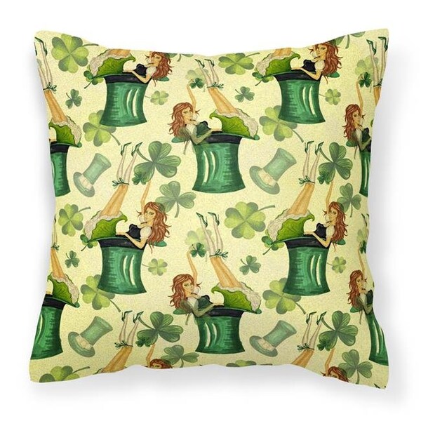Carolines Treasures Carolines Treasures BB7559PW1818 Watercolor St Patricks Day Party Fabric Decorative Pillow; 18 x 18 in. - BB7559PW1818