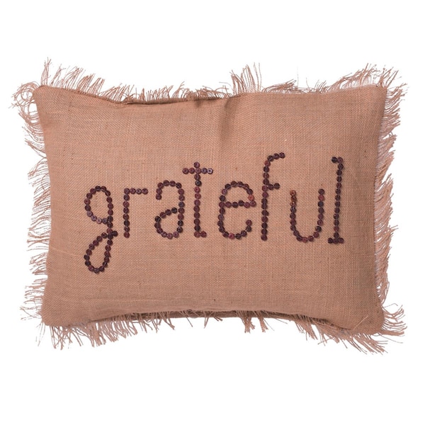 Vickerman 14 x 20 in. Tan Grateful Pillow - QTX17651