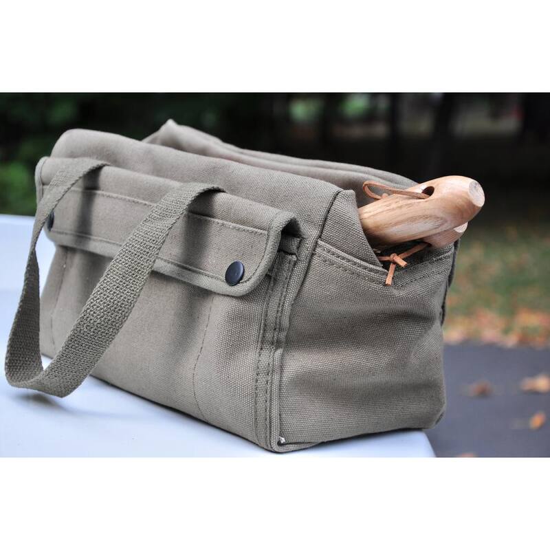 G & F Products 11 in. Government Issued Style Mechanics Heavy-Duty Tool Bag in Olive - 10095olive