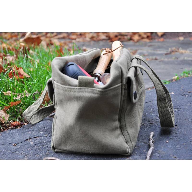 G & F Products 11 in. Government Issued Style Mechanics Heavy-Duty Tool Bag in Olive - 10095olive