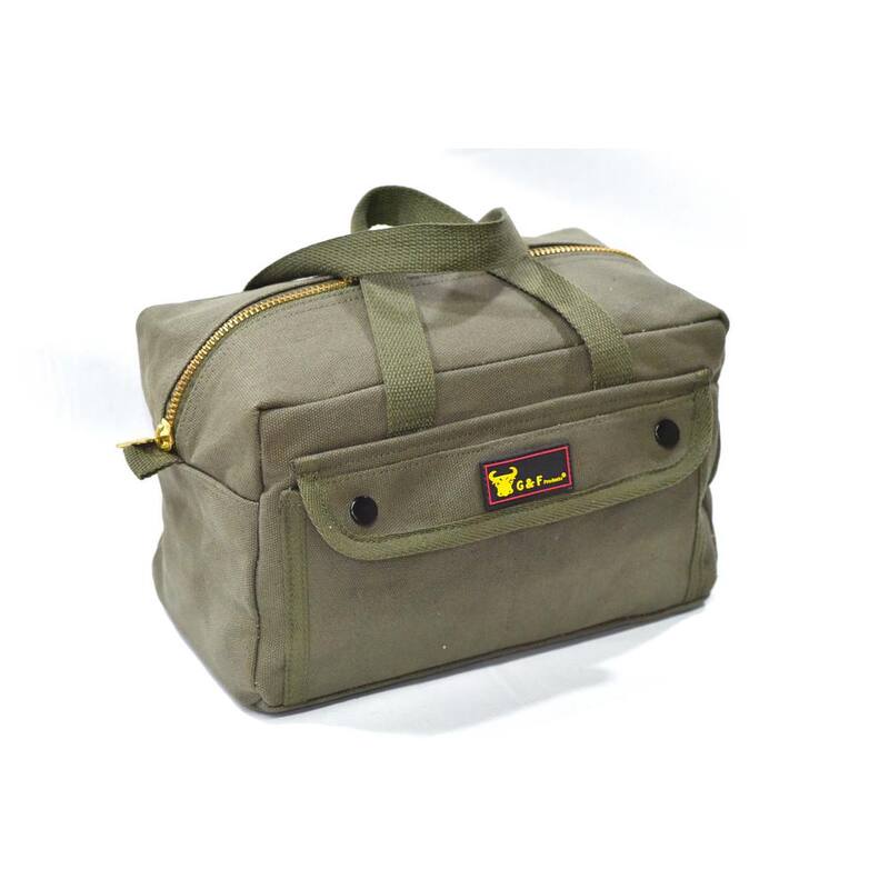 G & F Products 11 in. Government Issued Style Mechanics Heavy-Duty Tool Bag in Olive - 10095olive