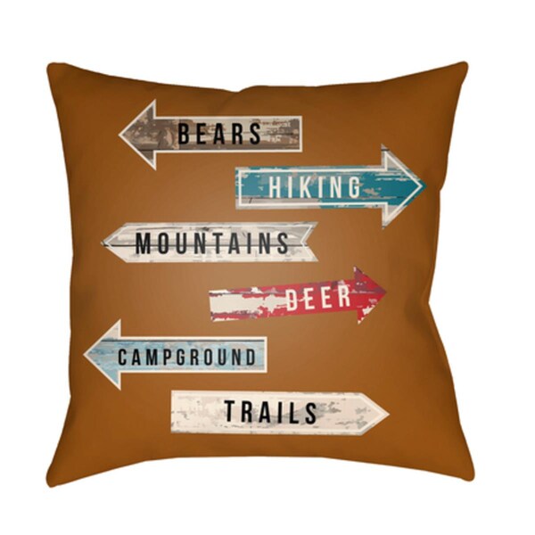 Artistic Weavers Lodge Cabin Compass Poly Filled Pillow - 20 x 20 in. - LGCB2071-2020