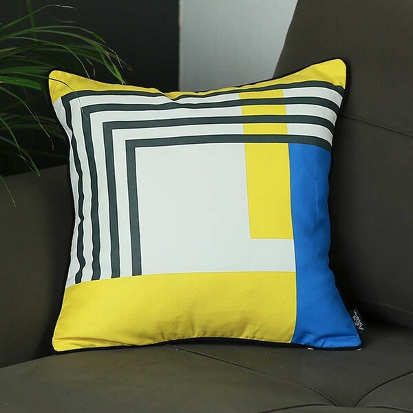 Gfancy Fixtures Scandi Square Geo Style Decorative Throw Pillow Cover, Multi Color - 18 x 18 in. - GF3672863