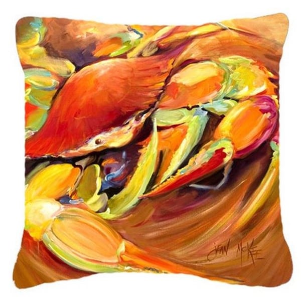 Carolines Treasures Carolines Treasures JMK1250PW1818 Crab Spice Canvas Fabric Decorative Pillow - JMK1250PW1818