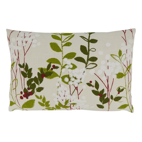 Rlm Distribution Holiday Botanical Design Throw Pillow with Poly Filling - HO3198422