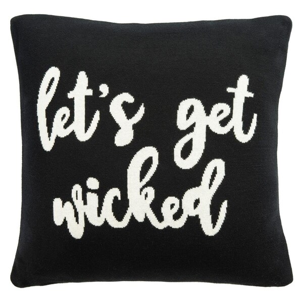 Safavieh 18 x 18 in. Wicked Pillow, Black - HOL3209A-1818