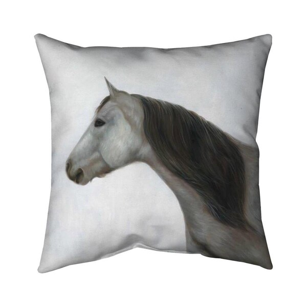 Fondo 26 x 26 in. Winter Horse-Double Sided Print Indoor Pillow - FO2798634