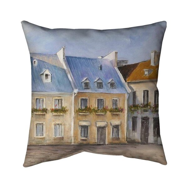 Fondo 20 x 20 in. Old Quebec City-Double Sided Print Indoor Pillow - FO2796333