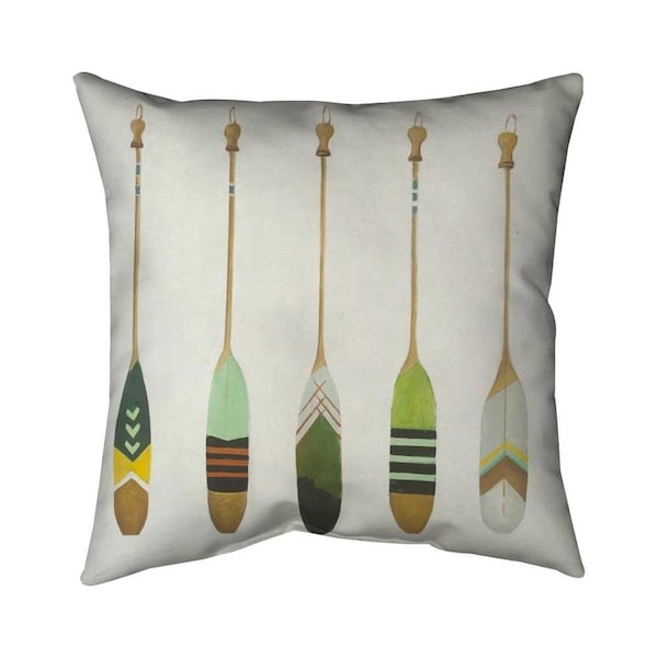 Fondo 20 x 20 in. Colorful Nautical Oars-Double Sided Print Indoor Pillow - FO2794537