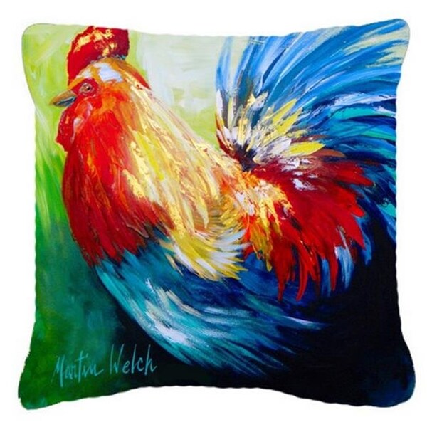 Carolines Treasures Carolines Treasures MW1137PW1414 Rooster Chief Big Feathers Canvas Fabric Decorative Pillow - MW1137PW1414