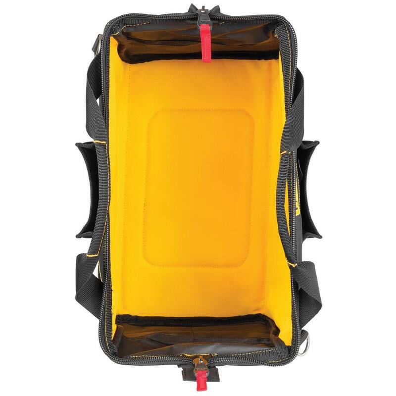 CAT 16 in. 14-Pocket Tech Wide Mouth Tool Bag in Black - 980206N