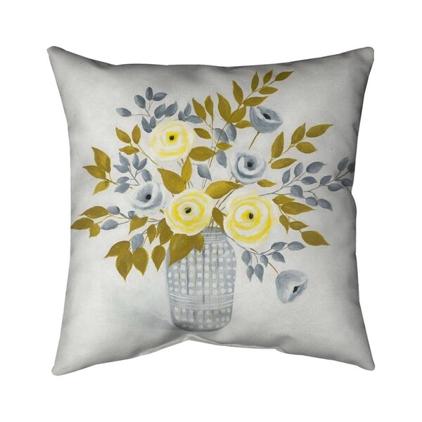 Fondo 26 x 26 in. Flowers In A Vase-Double Sided Print Indoor Pillow - FO2794671