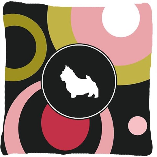Carolines Treasures Carolines Treasures KJ1048PW1414 Norwich Terrier Decorative Indoor & Outdoor Fabric Pillow - KJ1048PW1414