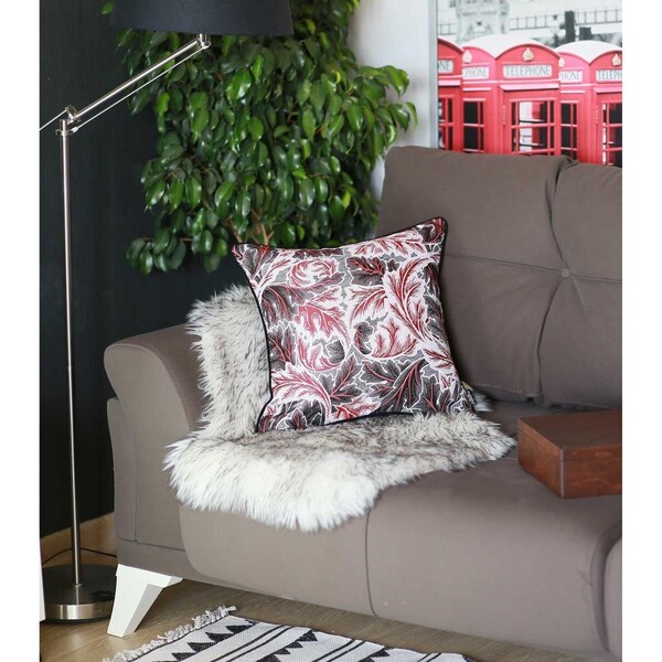 Gfancy Fixtures Colored Jacquard Maple Leaf Decorative Throw Pillow Cover, Multi Color - 17 x 17 in. - GF3657340