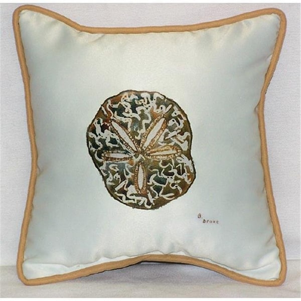 Betsy Drake Betsy Drake SN605 Sand Dollar Small Outdoor-Indoor Pillow 12"x12" - SN605