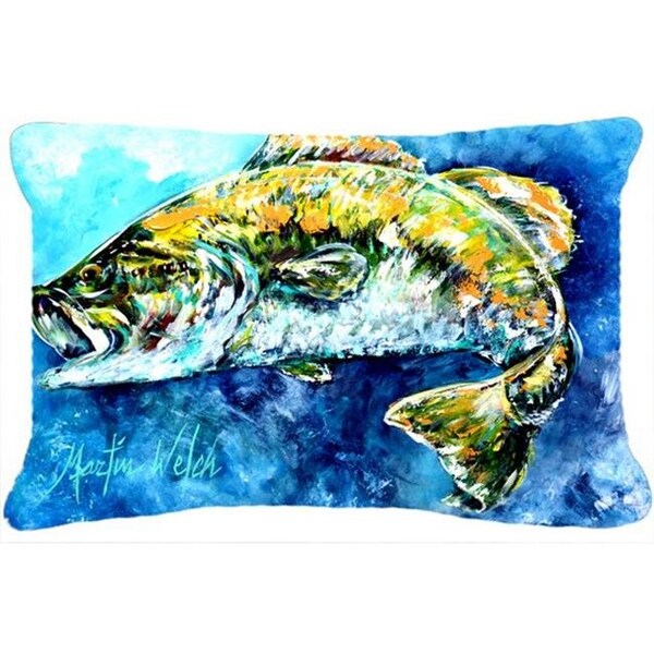 Carolines Treasures Carolines Treasures MW1220PW1216 Bobby the Best Bass Fabric Decorative Pillow - MW1220PW1216