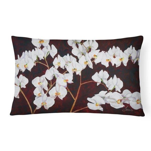 Carolines Treasures Carolines Treasures FHC1003PW1216 Orchids by Ferris Hotard Canvas Fabric Decorative Pillow - FHC1003PW1216