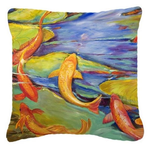 Carolines Treasures Carolines Treasures JMK1263PW1818 Koi Canvas Fabric Decorative Pillow - JMK1263PW1818
