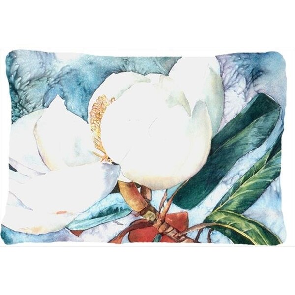 Carolines Treasures Carolines Treasures 8001PW1216 Flower - Magnolia Indoor & Outdoor Decorative Fabric Pillow - 12 x 16 in. - 8001PW1216