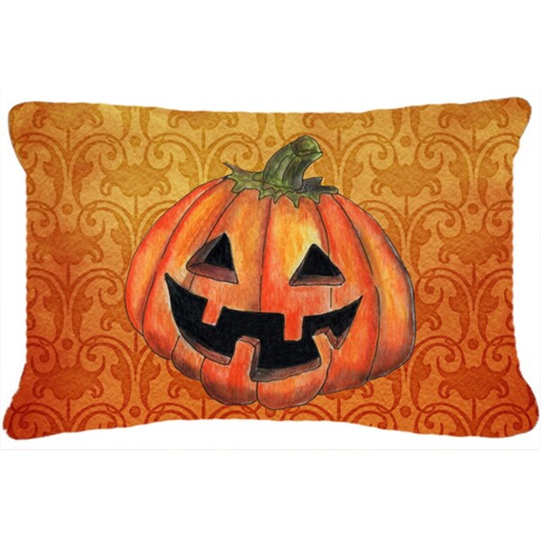 Jensendistributionservices October Pumpkin Halloween Indoor & Outdoor Fabric Decorative Pillow - MI2554067