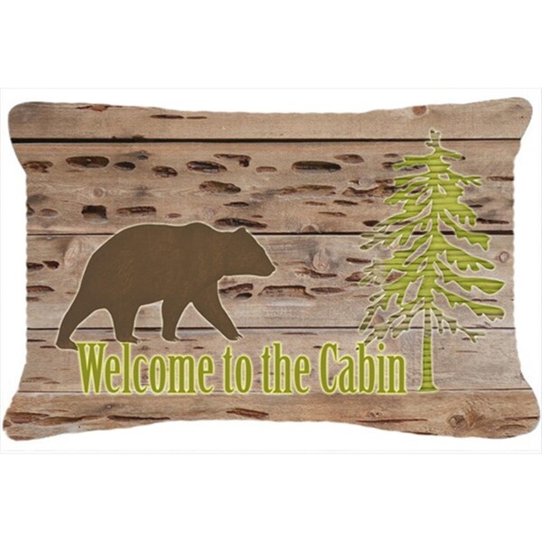 Carolines Treasures Welcome To The Cabin Indoor & Outdoor Fabric Decorative Pillow - CA75387