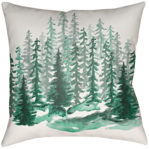 Artistic Weavers Lodge Cabin Balsam Poly Filled Pillow - Dark Green & Beige - 26 x 26 in. - LGCB2080-2626