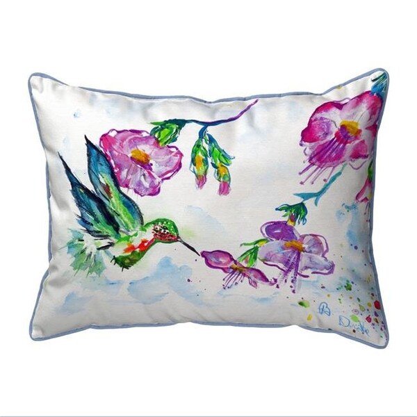 Betsy Drake Betsy Drake SN713 11 x 14 in. Feeding Hummingbird Small Indoor & Outdoor Pillow - SN713