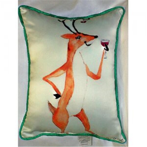 Betsy Drake Deer Party Throw Pillow- 20 x 24 in. - ZP906