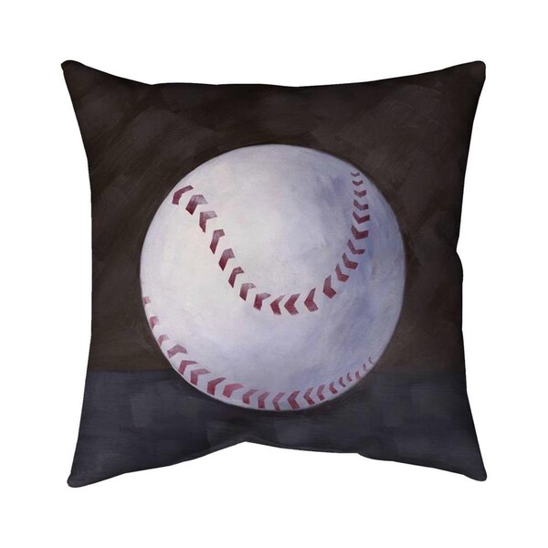 Fondo 26 x 26 in. Baseball Ball-Double Sided Print Indoor Pillow - FO3345379