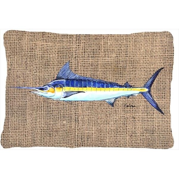 Carolines Treasures Carolines Treasures 8773PW1216 Fish - Marlin Indoor & Outdoor Decorative Fabric Pillow - 12 x 16 in. - 8773PW1216