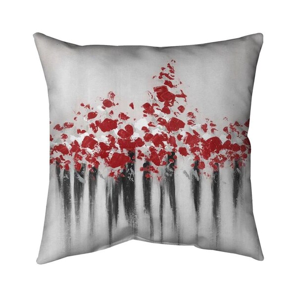 Fondo 26 x 26 in. Falling Red Dot-Double Sided Print Indoor Pillow - FO2775281