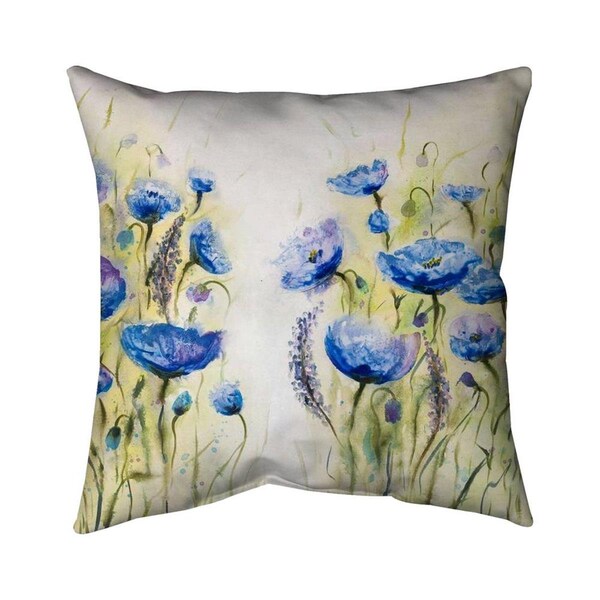 Fondo 26 x 26 in. Blue Garden-Double Sided Print Indoor Pillow - FO3345373