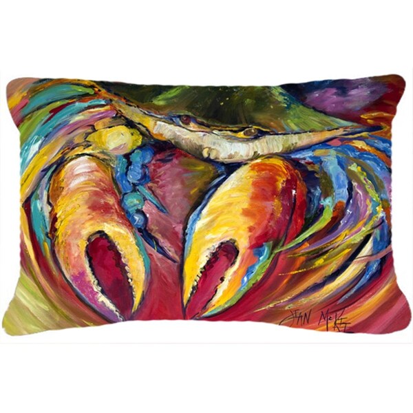 Jensendistributionservices Blue Crab Stars Canvas Fabric Decorative Pillow - MI2555539