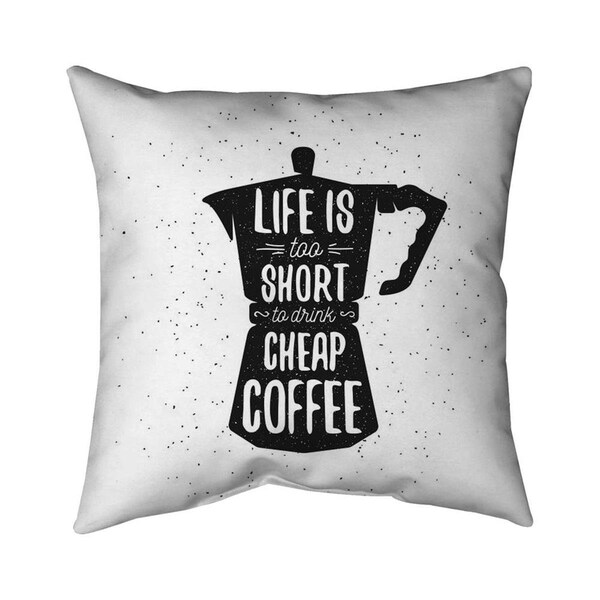 Begin Home Decor 20 x 20 in. Life & Coffee-Double Sided Print Indoor Pillow - 5541-2020-QU36