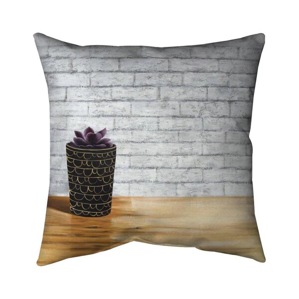 Begin Home Decor 20 x 20 in. Succulent In A Pot-Double Sided Print Indoor Pillow - 5541-2020-FL330
