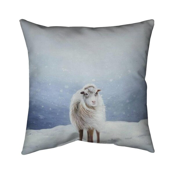 Fondo 26 x 26 in. Long Hair Sheep-Double Sided Print Indoor Pillow - FO2793242