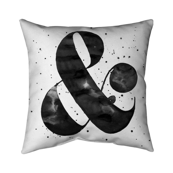 Fondo 26 x 26 in. Ampersand-Double Sided Print Indoor Pillow - FO3327728