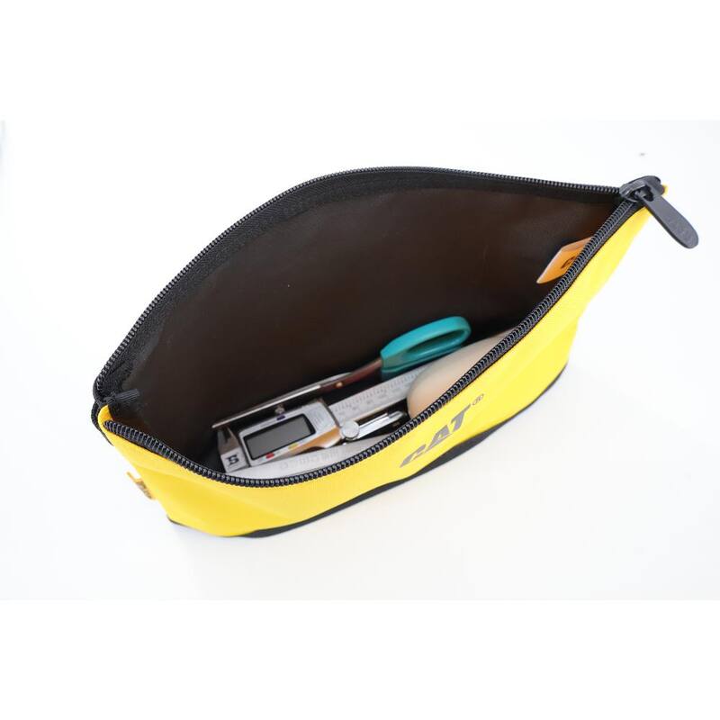 CAT Tool Storage, 12 in. 1 Pocket, Black and Yellow, 600-D Polyester, Document Bag, Can be Used to Organize Documents - 84666