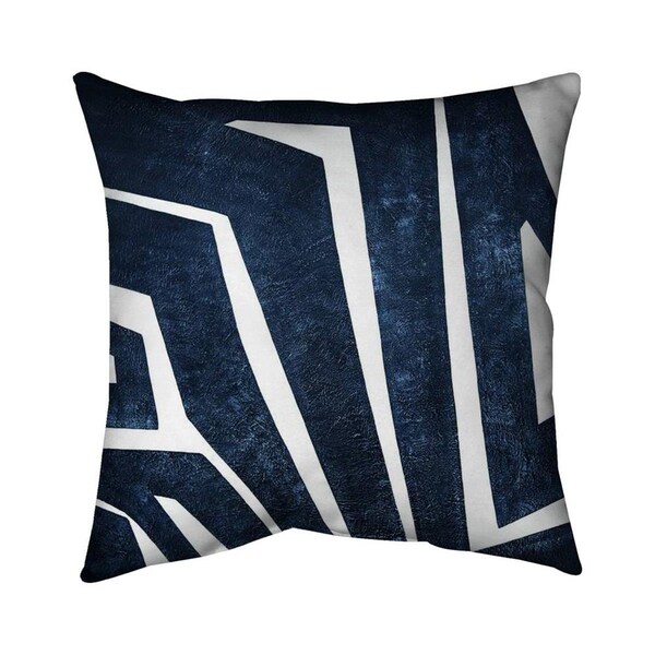Fondo 26 x 26 in. Blue Labyrinth-Double Sided Print Indoor Pillow - FO2772728