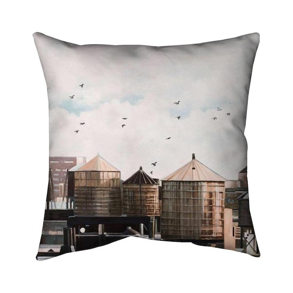 Fondo 20 x 20 in. Water Towers-Double Sided Print Indoor Pillow - FO2797902
