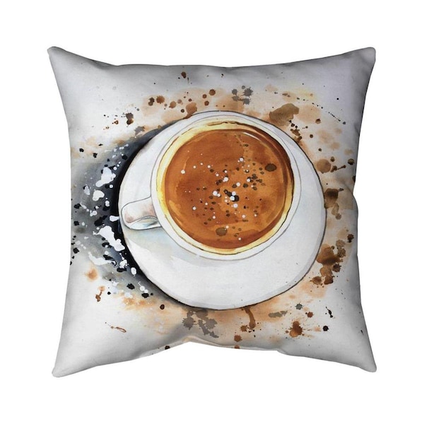 Fondo 20 x 20 in. Cappuccino Refreshing-Double Sided Print Indoor Pillow - FO2792883