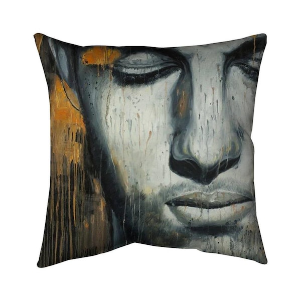 Fondo 20 x 20 in. Abstract Man Face-Double Sided Print Indoor Pillow - FO2775435
