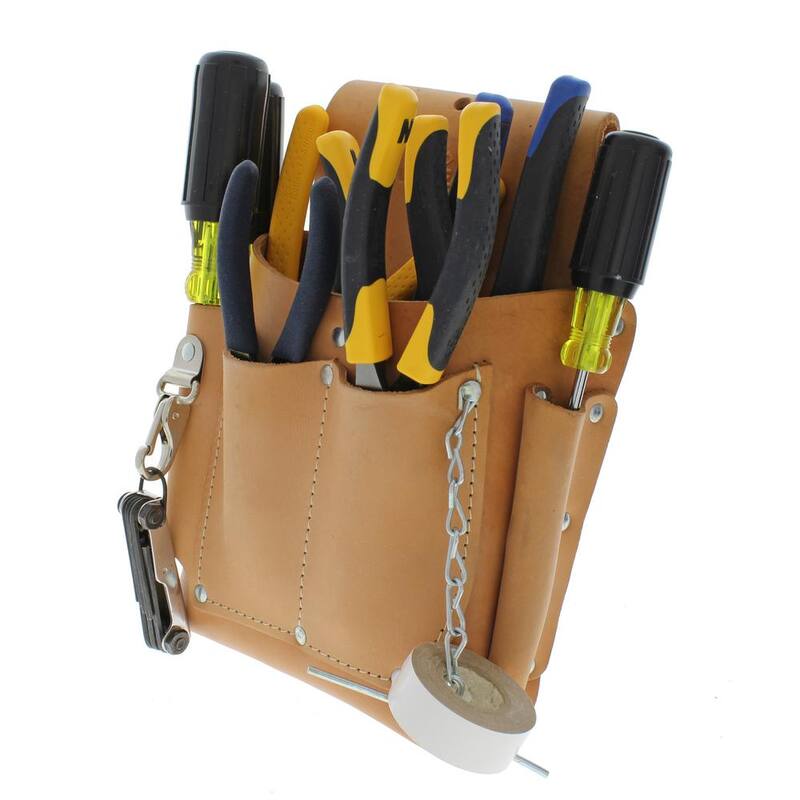 IDEAL 7 in. W 7-Pocket Electrician's Tool Bag - 10-466