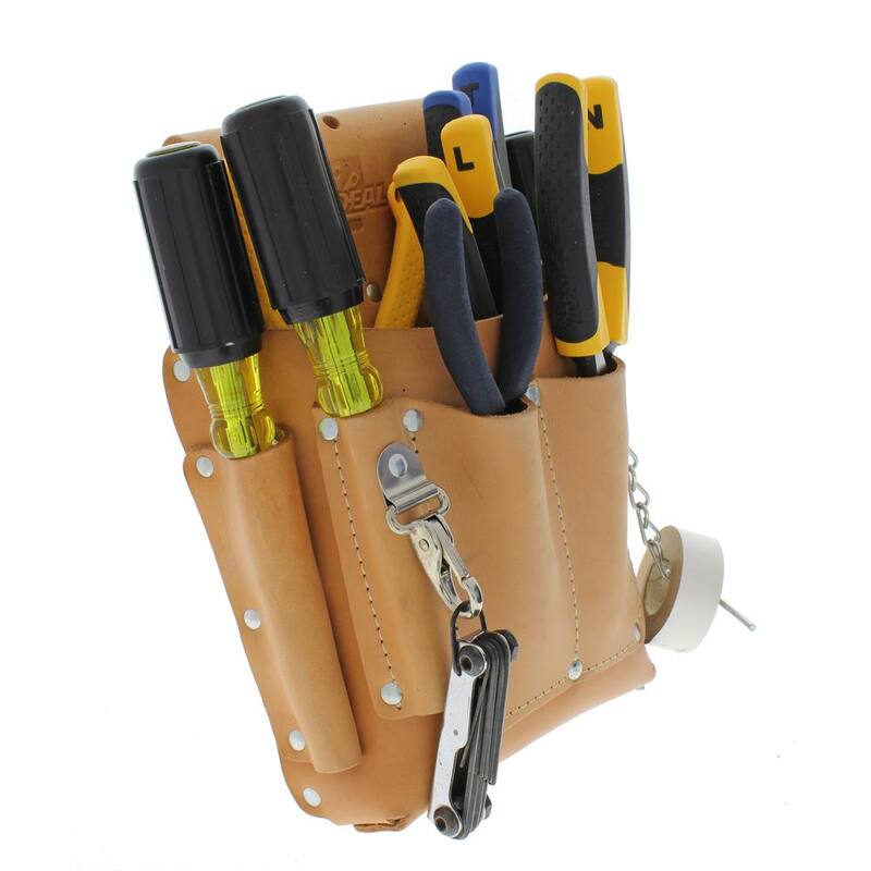 IDEAL 7 in. W 7-Pocket Electrician's Tool Bag - 10-466