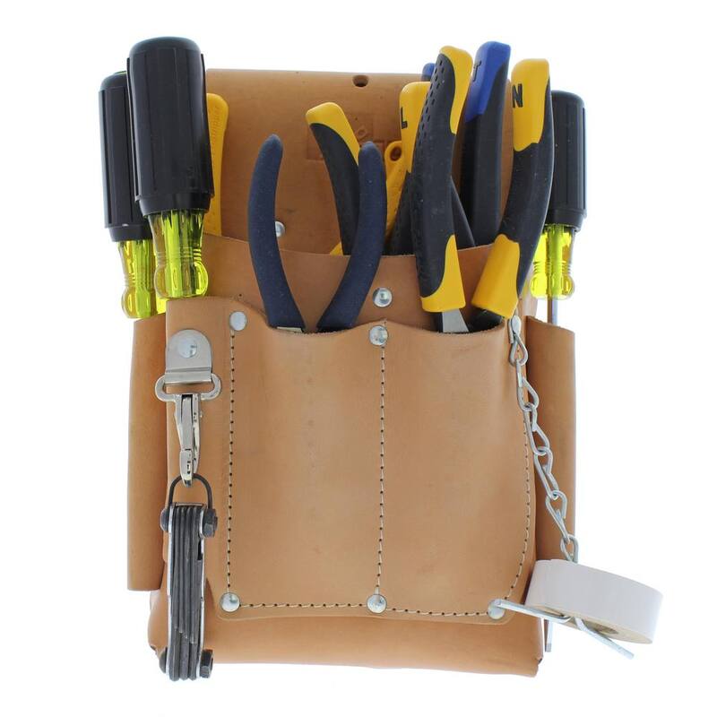 IDEAL 7 in. W 7-Pocket Electrician's Tool Bag - 10-466