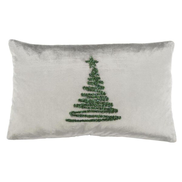 Safavieh 12 x 20 in. Enchanted Evergreen Pillow Grey & Green - PLS882C-1220