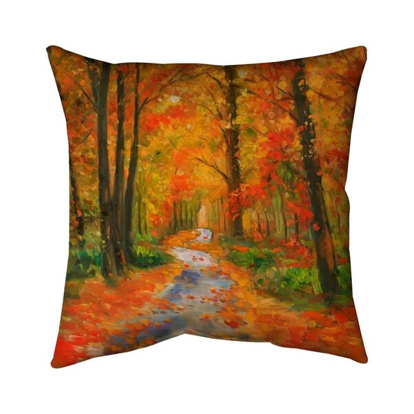 Begin Home Decor 26 x 26 in. Autumn Trail-Double Sided Print Indoor Pillow - 5541-2626-LA106